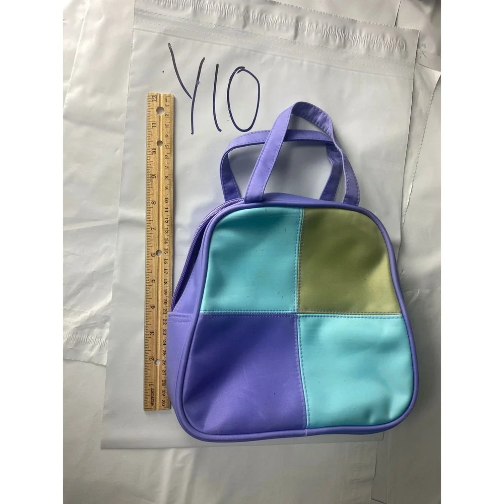 Purple Nylon Cosmetic Bag Zipper Pouch Travel Makeup Organizer‎